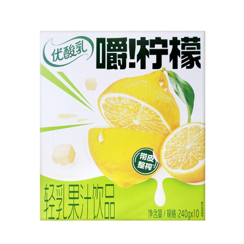 Y伊利优酸乳嚼柠檬240g*10*6/饮料（柠檬味）