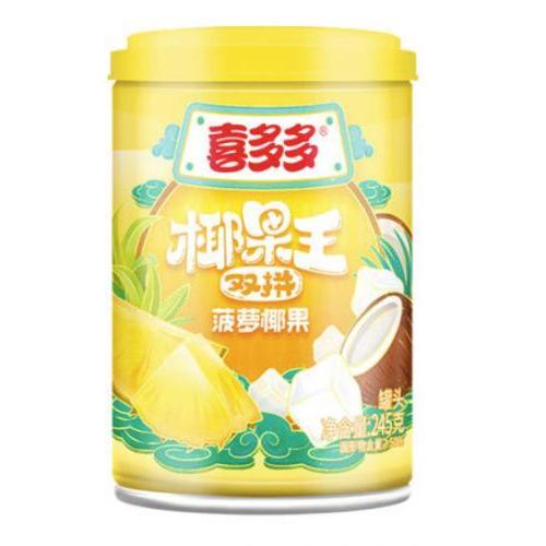 Y喜多多菠萝椰果双拼/Kelapa dalam tin（Perisa Nanas）245g*12