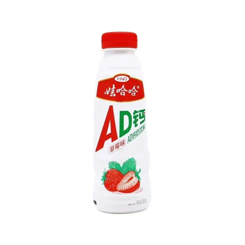 Y娃哈哈AD칼슘우유 딸기맛/Wahaha AD Calcium Milk (Strawberry Flavor)/450ml*15