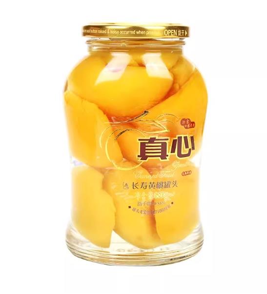 Y真心黄桃罐头680g*12 /Kaleng persik kuning