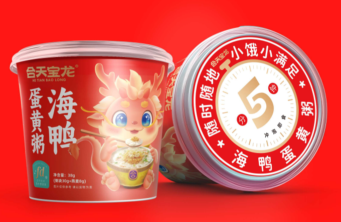 合天宝龙 해염 오리알 노른자 죽/Hetianbaolong Salted Duck Egg Yolk Porridge/42g *24