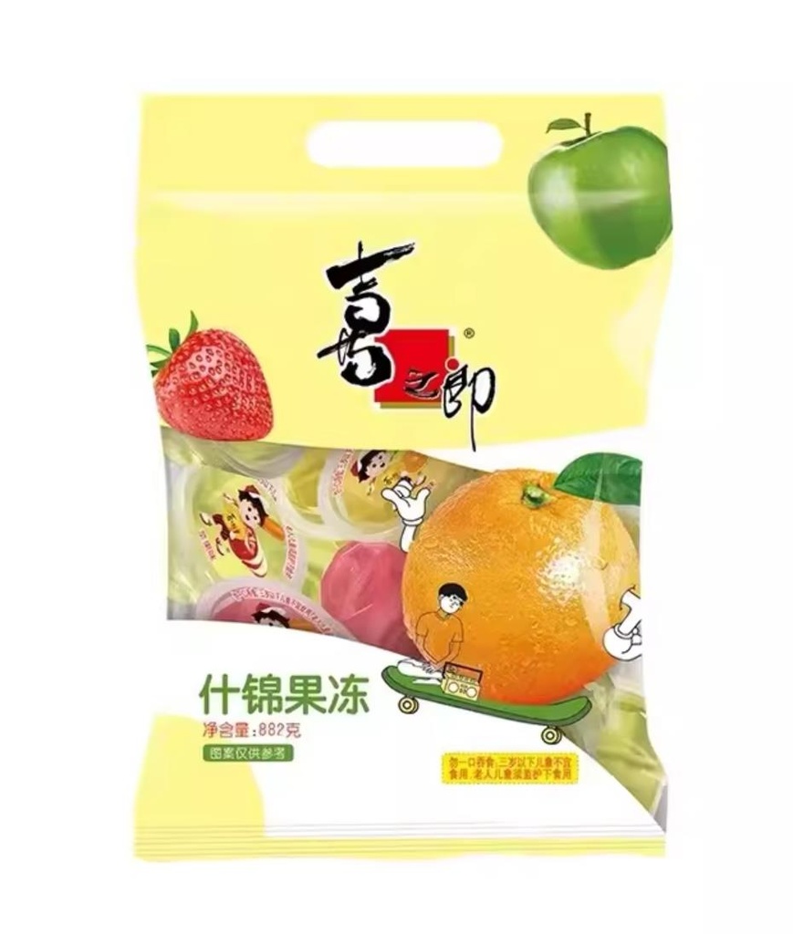喜之郎大袋什锦果冻882g*6/Jelly (rasa buah campuran)