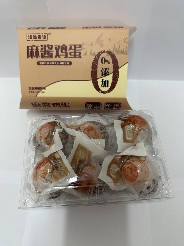 浅浅蛋语麻酱鸡蛋240g*6*24 / Itlog na may Lasa ng Sesame (Spice flavour)