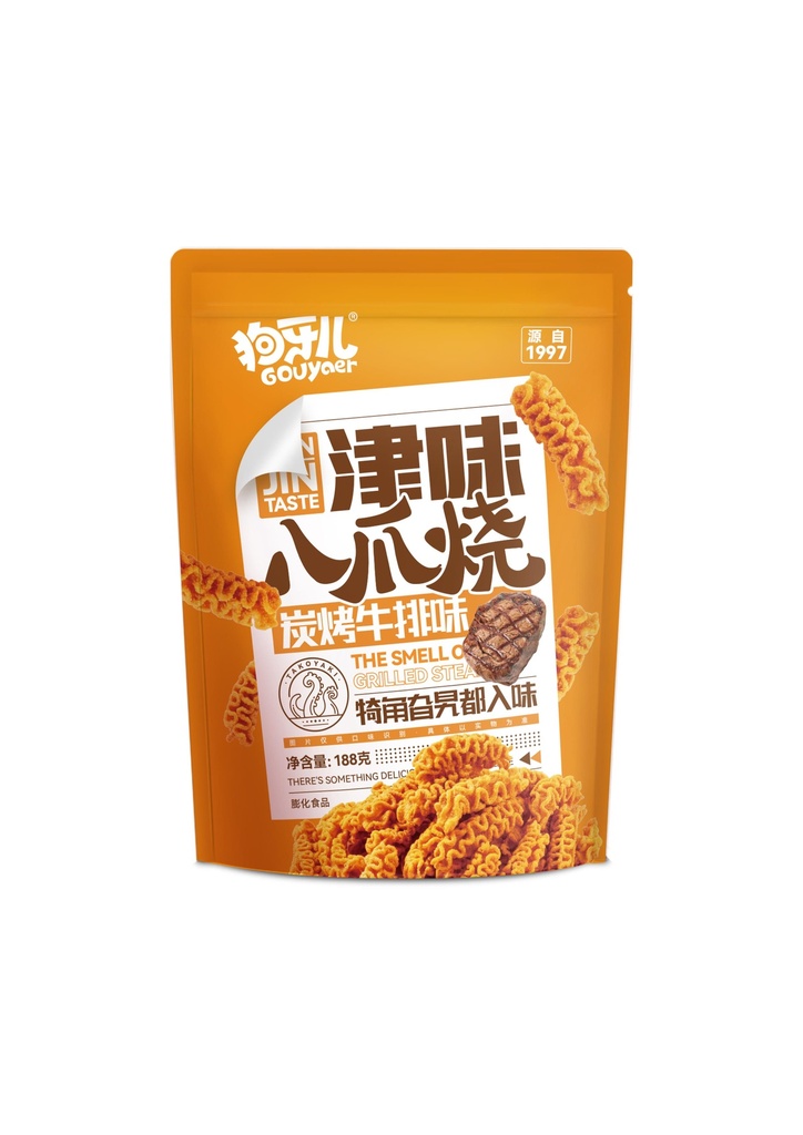 狗牙儿津味八爪烧炭烤牛排味188غ *30/Fried dough