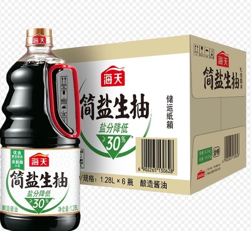 [6902265591719] T海天薄盐生抽 1.28L *6/सोया सॉस
