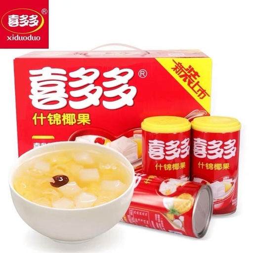 [6923523902559] Y喜多多 모듬 코코넛 젤리 (370g*12) Xi Duo Duo 코코넛