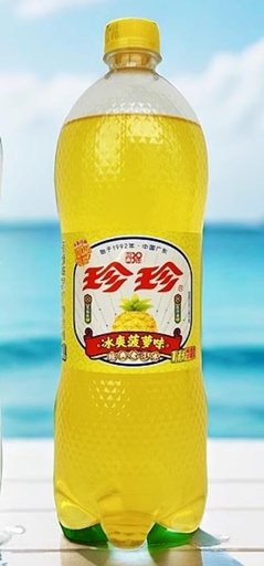 [6974480210591] Y珍珍冰爽菠萝味汽水1L*12/আনারস সোডা পানি
