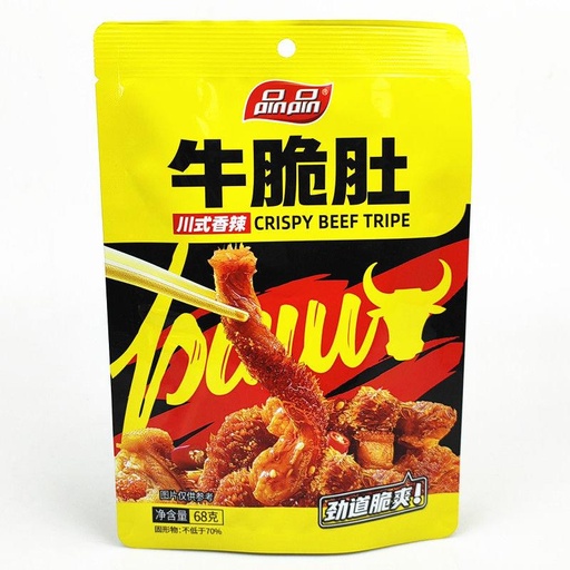 [6928497841132] 品品牛脆肚（川式香辣味）68g*40/香辣味牛ハチノス