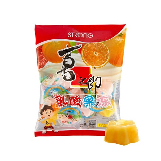 [GD019] 喜之郎中袋乳酸果冻360g*16/जेली (मिश्रित स्वाद)