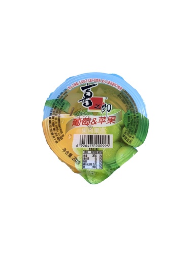 [GD003] 喜之郎 جيلي كب نكهة العنب والتفاح 200 جرام * 24/ Big Fruits Jelly Cup (نكهة العنب والتفاح)