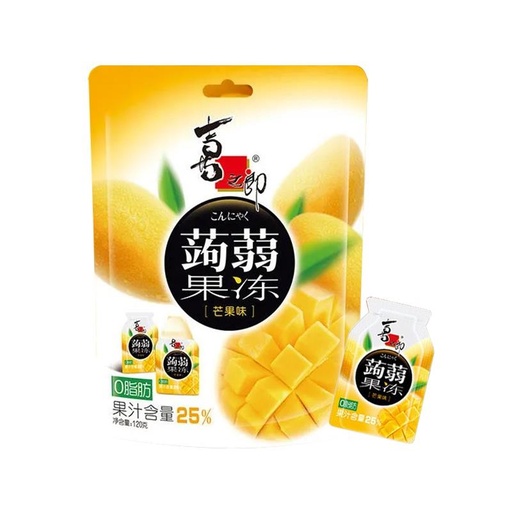 [69264752103434] 喜之郎蒟蒻芒果120*24/Фруктовое желе в упаковке (вкус манго)