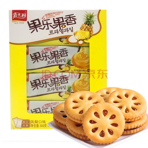[B0138] 嘉士利果乐果香凤梨味果酱夹心饼/গেইলি পাইনআপেল জ্যাম বিস্কুট/৩০০গ্রাম*১২