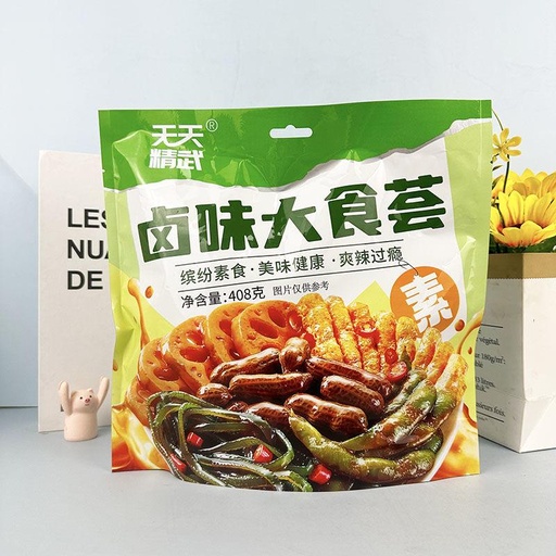 [6974366551961] 天天精武卤味大食荟（素）408g*30/滷味毛豆