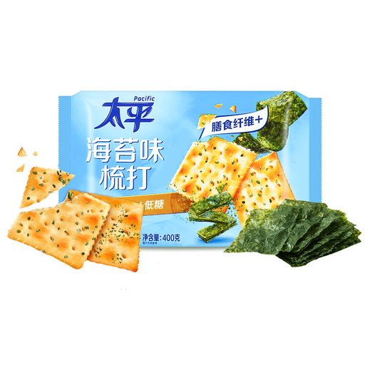 [6901668200679] 太平梳打饼干海苔味/Biscuits（海苔味）400g*12