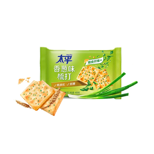 [6901668200631] 太平 소다 크래커 양파 맛/Biscuits（양파 맛）400g*12
