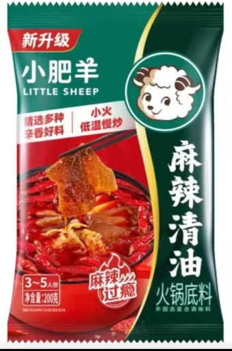 [6975222680740] 小肥羊麻辣清油火鍋底料200g *30/Hot pot seasoning (Spicy flavour)