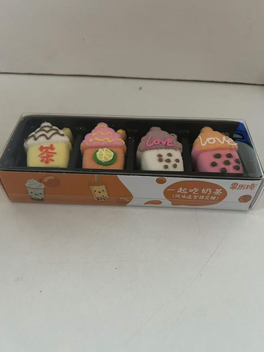 [6943345400064] 果历琦奶茶味棉花糖80г*40 /Конфеты