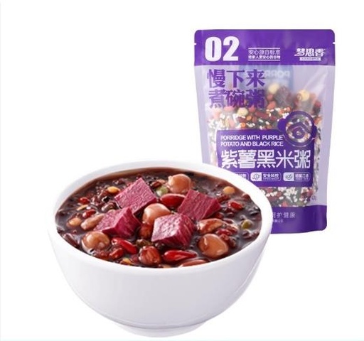 [6927344791545] Meng Si Xiang purple sweet potato and black rice porridge 400g*30/Porridge