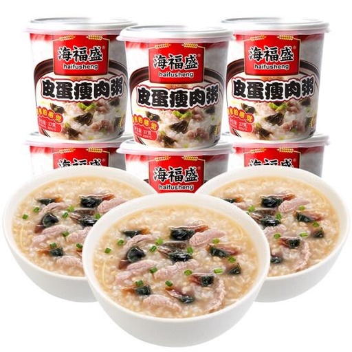 [Z00114] 海福盛即食粥（皮蛋瘦肉粥）/Bubur Daging segera 38g*24