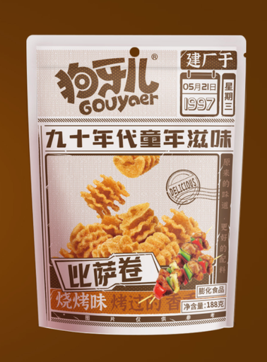 [6938803994759] 狗牙兒比薩卷-燒烤188g *30/炸麵團（燒烤口味）